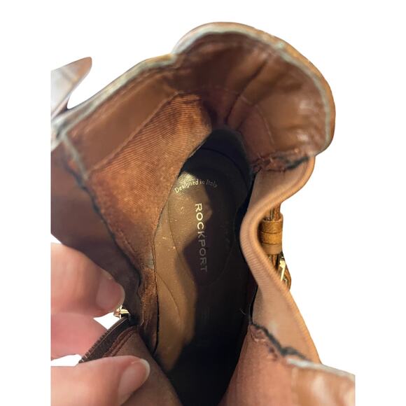 Rockport Ladies Heeled Ankle Boots Brown Designed in Italy Size 7.5 AdiPrene - Picture 8 of 12